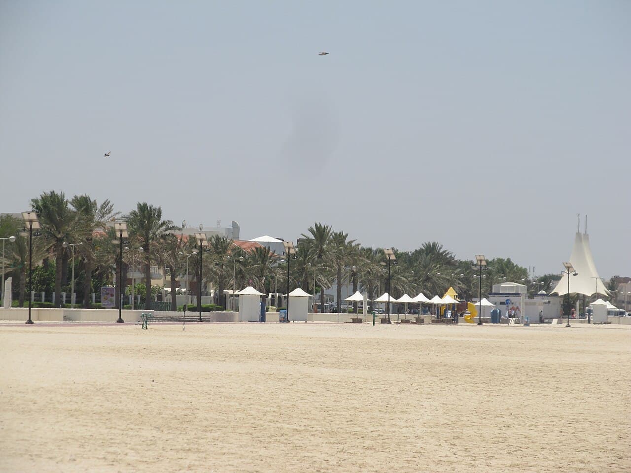 Calm public beach in Dubai