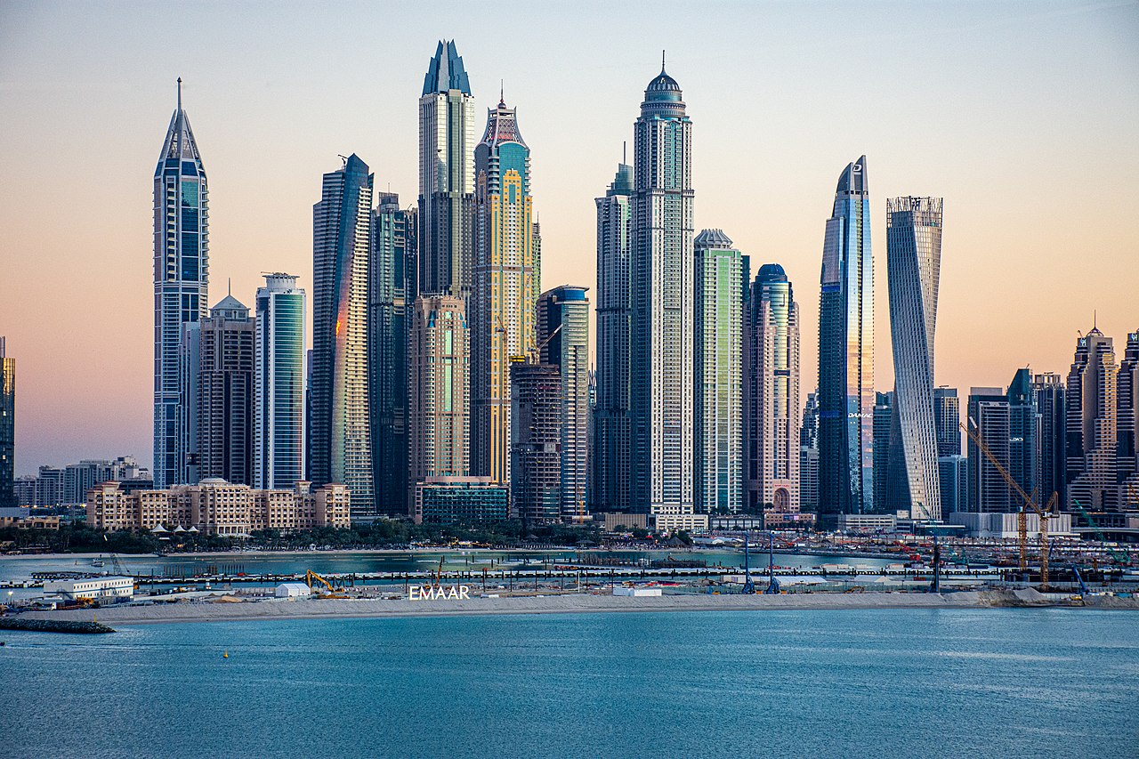 Dubai Marina waterfront and towers